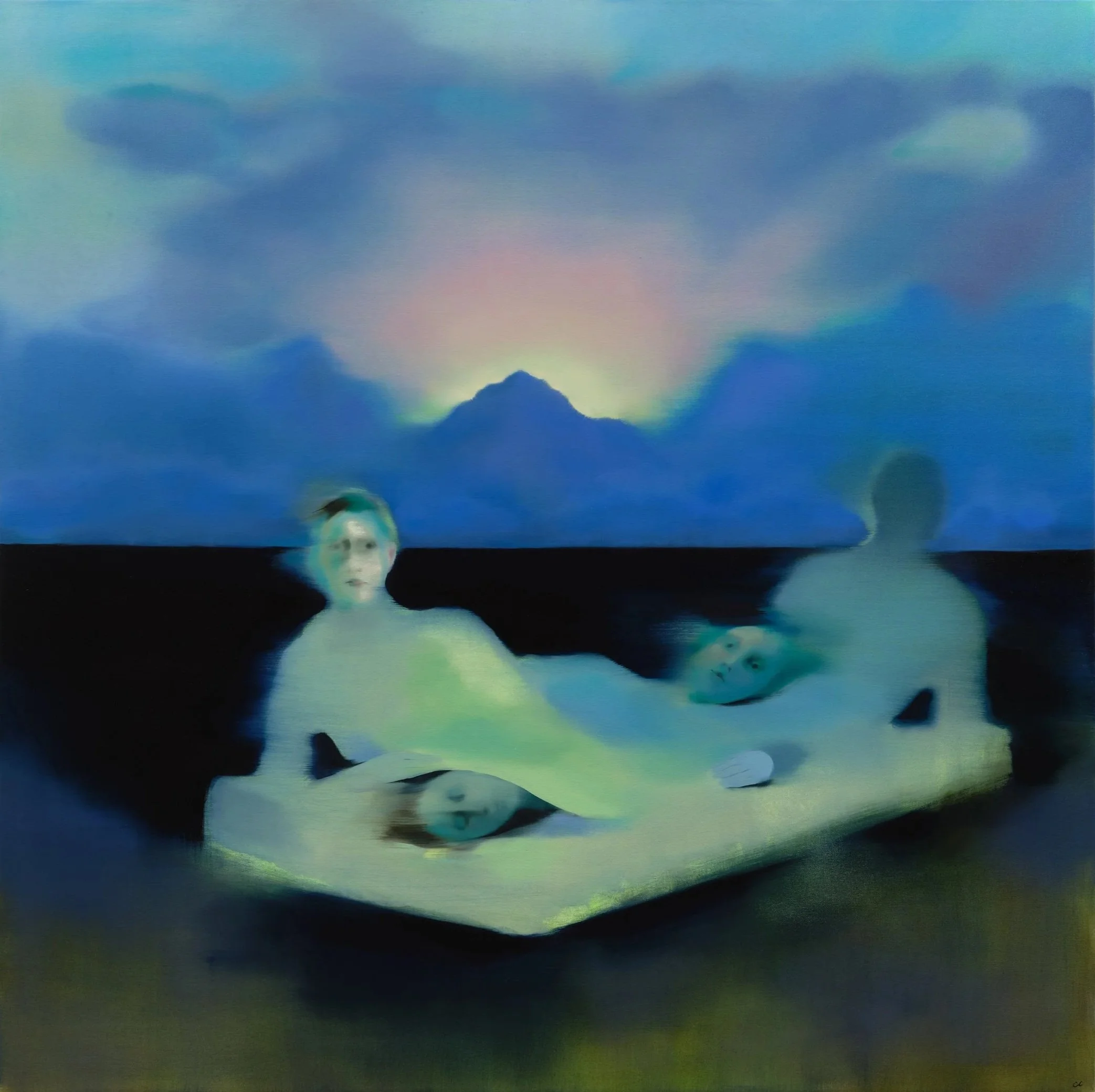 Ebb Tide, 48x48", oil and acrylic on canvas