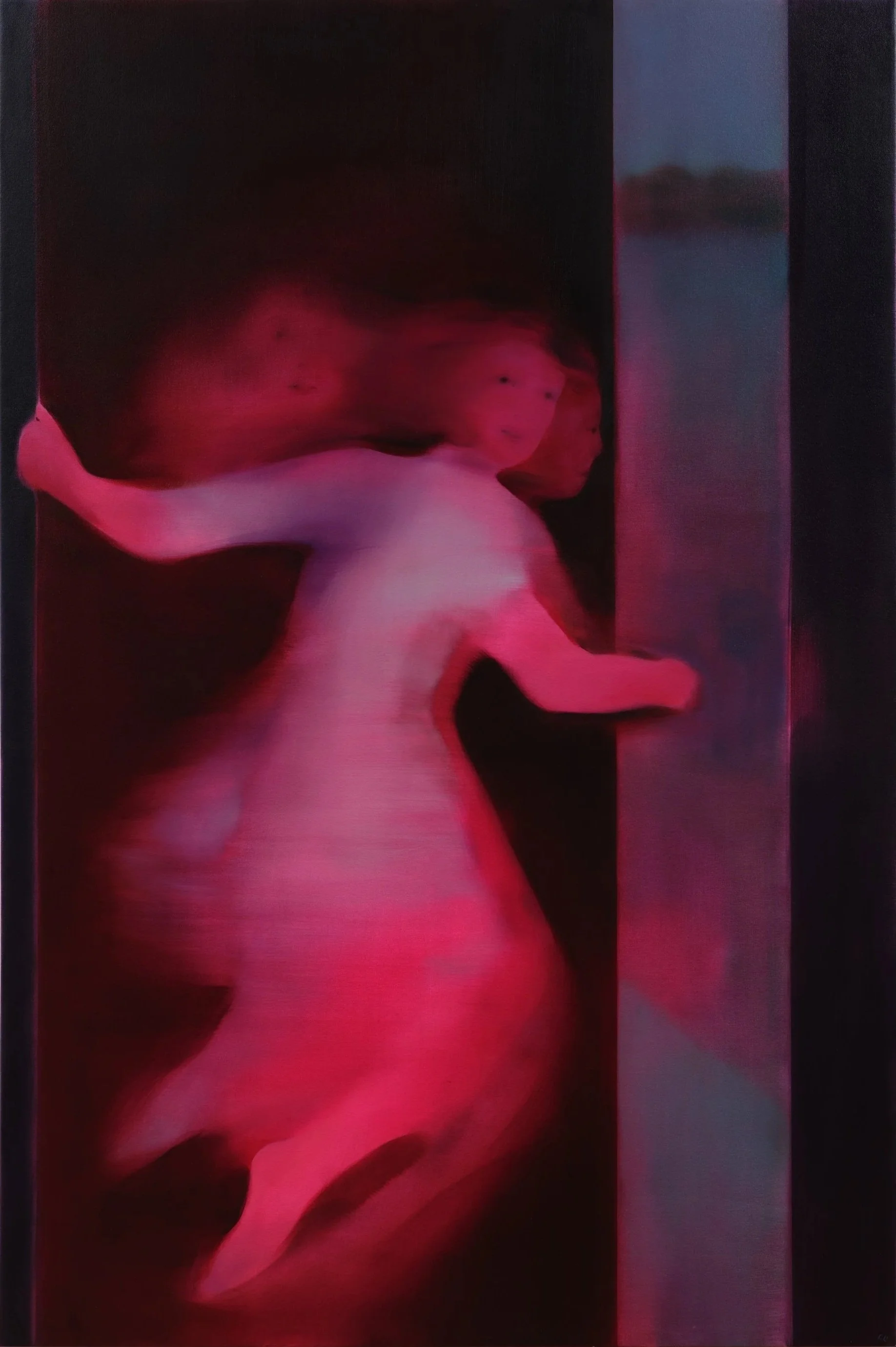 The Exit, 60x40",, oil and acrylic on canvas