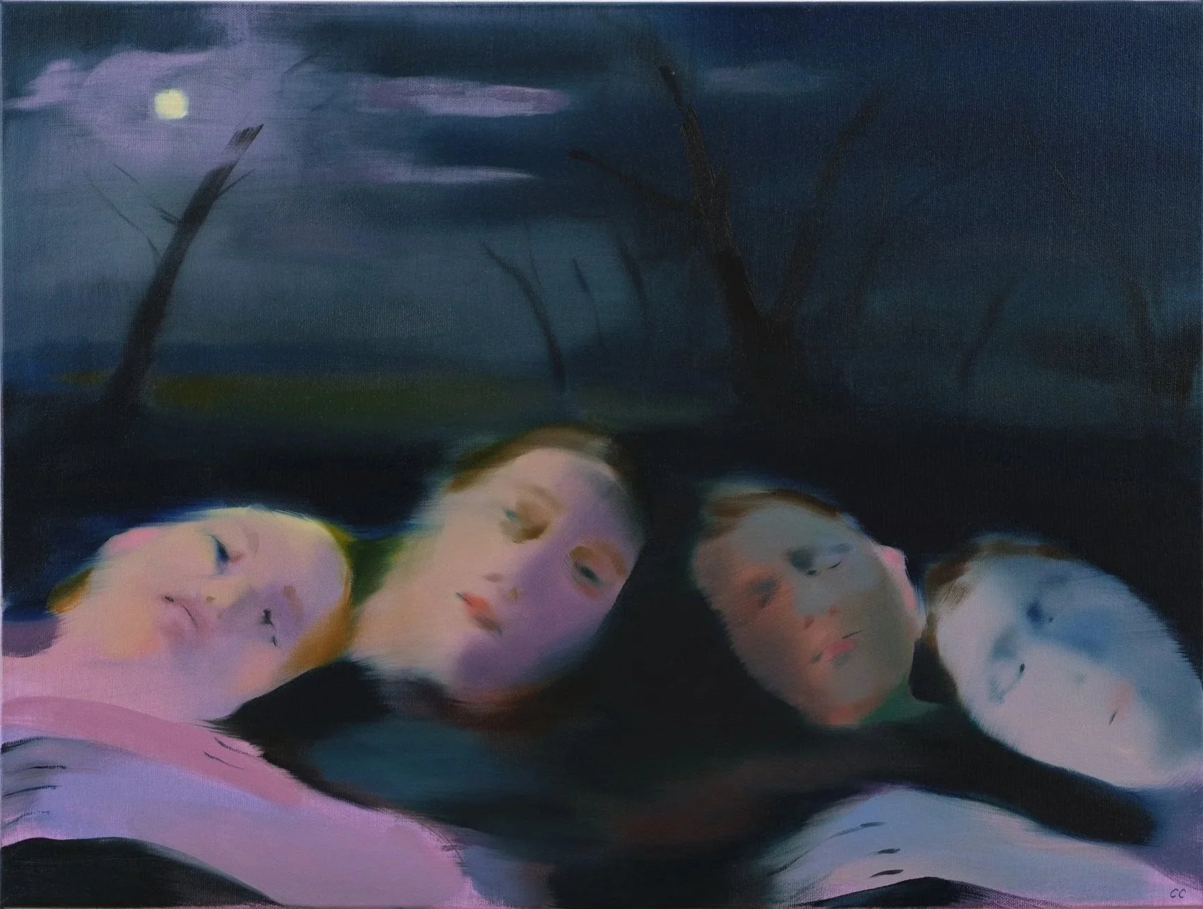 The Midst, 18x24", oil and acrylic on canvas