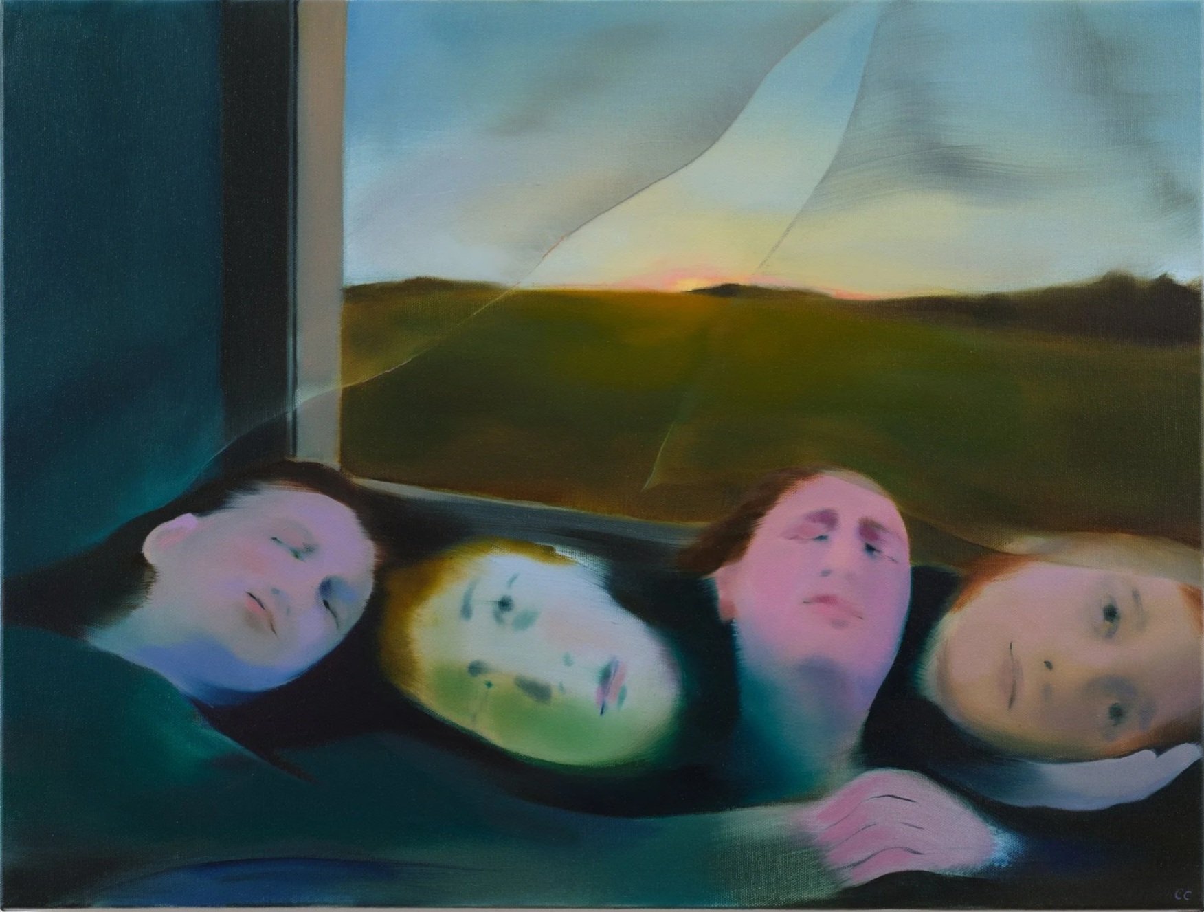 The Open Window, 18x24", oil and acrylic on canvas