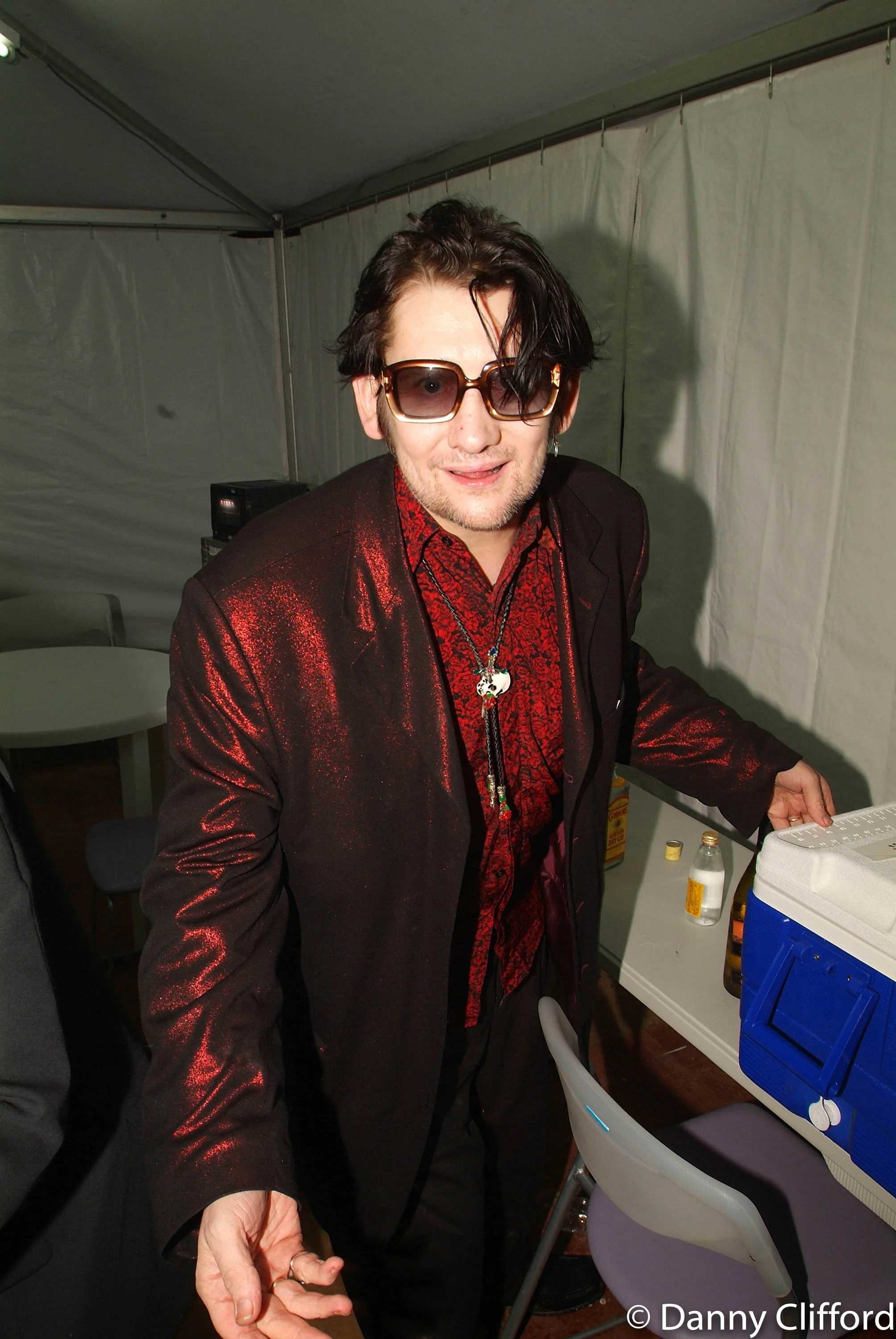 Backstage at Fuji Rock Festival, Japan. Just before the Pogues took to the stage for a storming brilliant show..