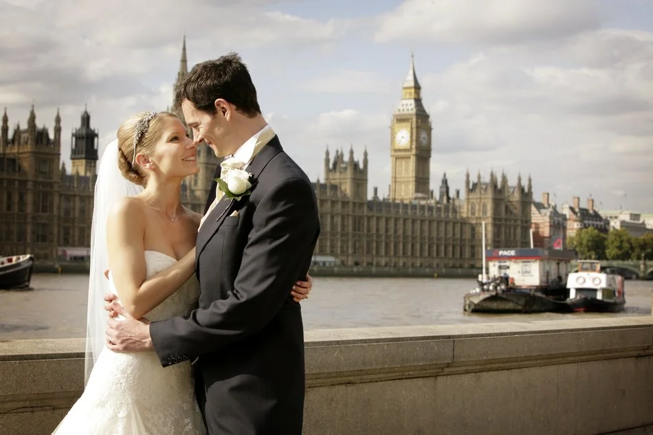 london wedding photographer big ben bride and groom