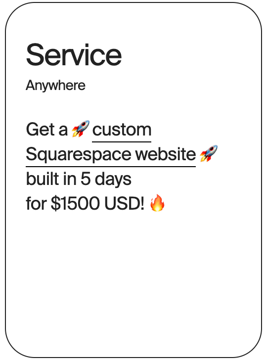 SERVICE Anywhere Take Flight Squarespace Site 13863