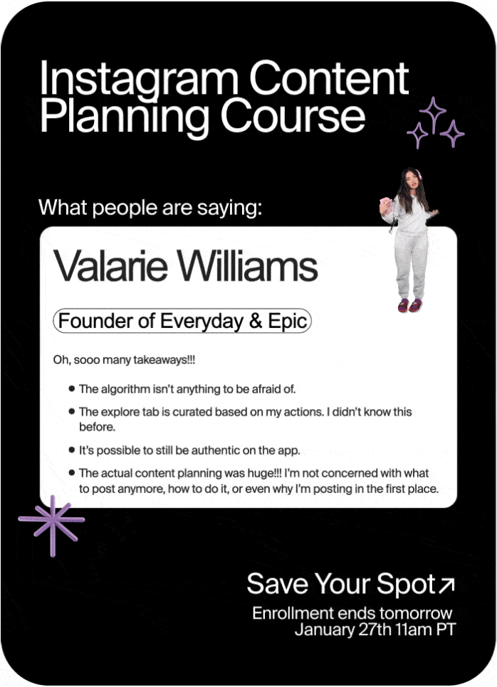 Instagram Planning Course 1-26-22