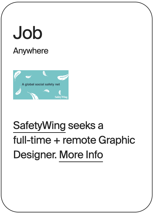 JOB Anywhere SafetyWing Graphic Designer 17720