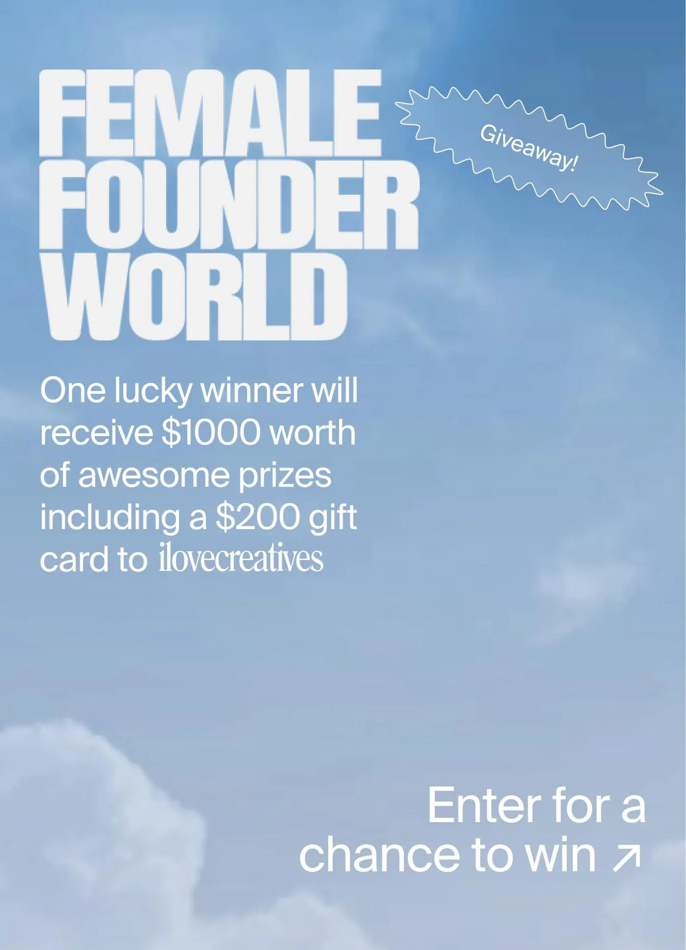 Female Founder World Giveaway 11-2-22