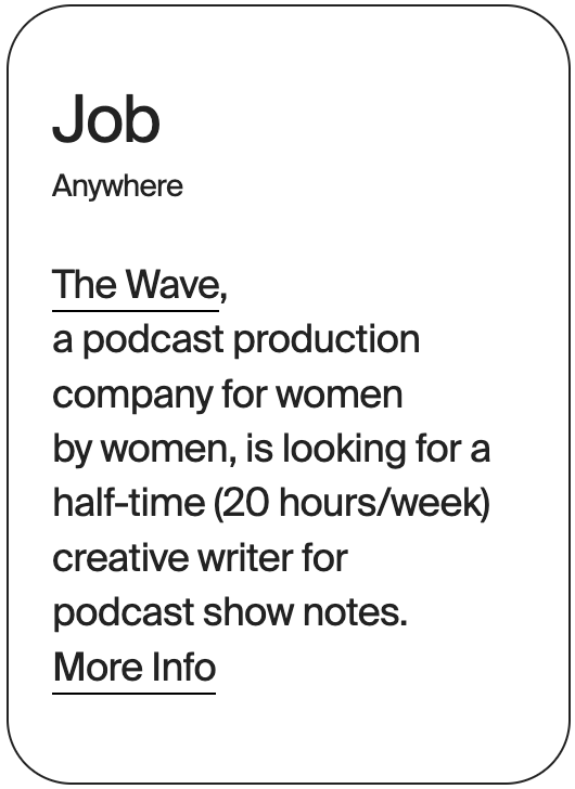 JOB Anywhere The Wave Creative Writer 20968