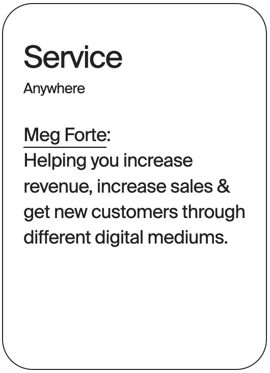 SERVICE Anywhere Meg Forte 20971