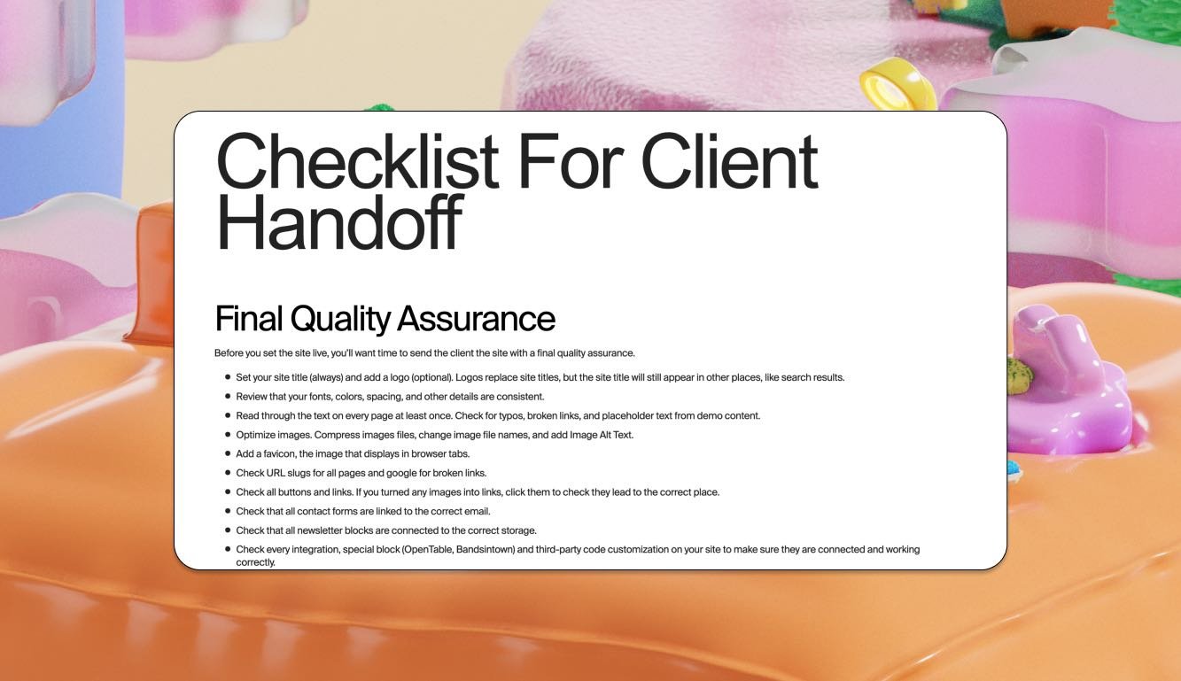 Offboarding a Client (Final QA)