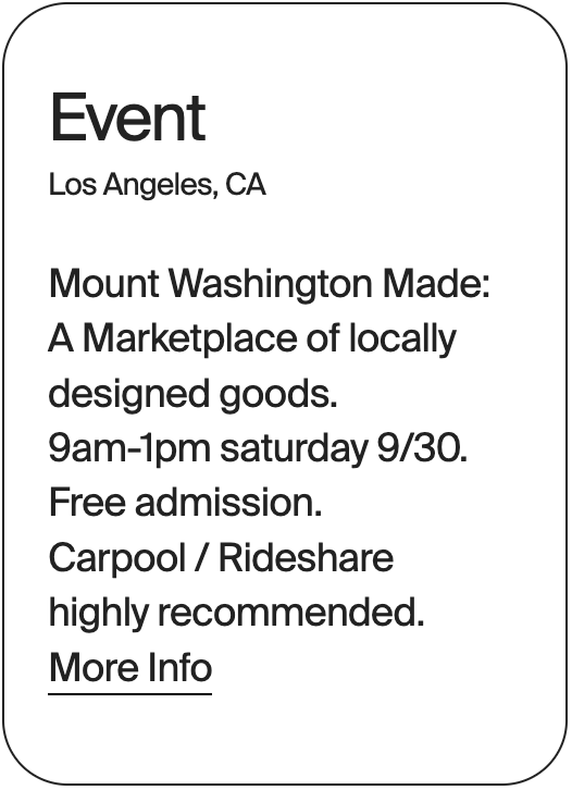 EVENT Los Angeles Mount Washington Made 2023