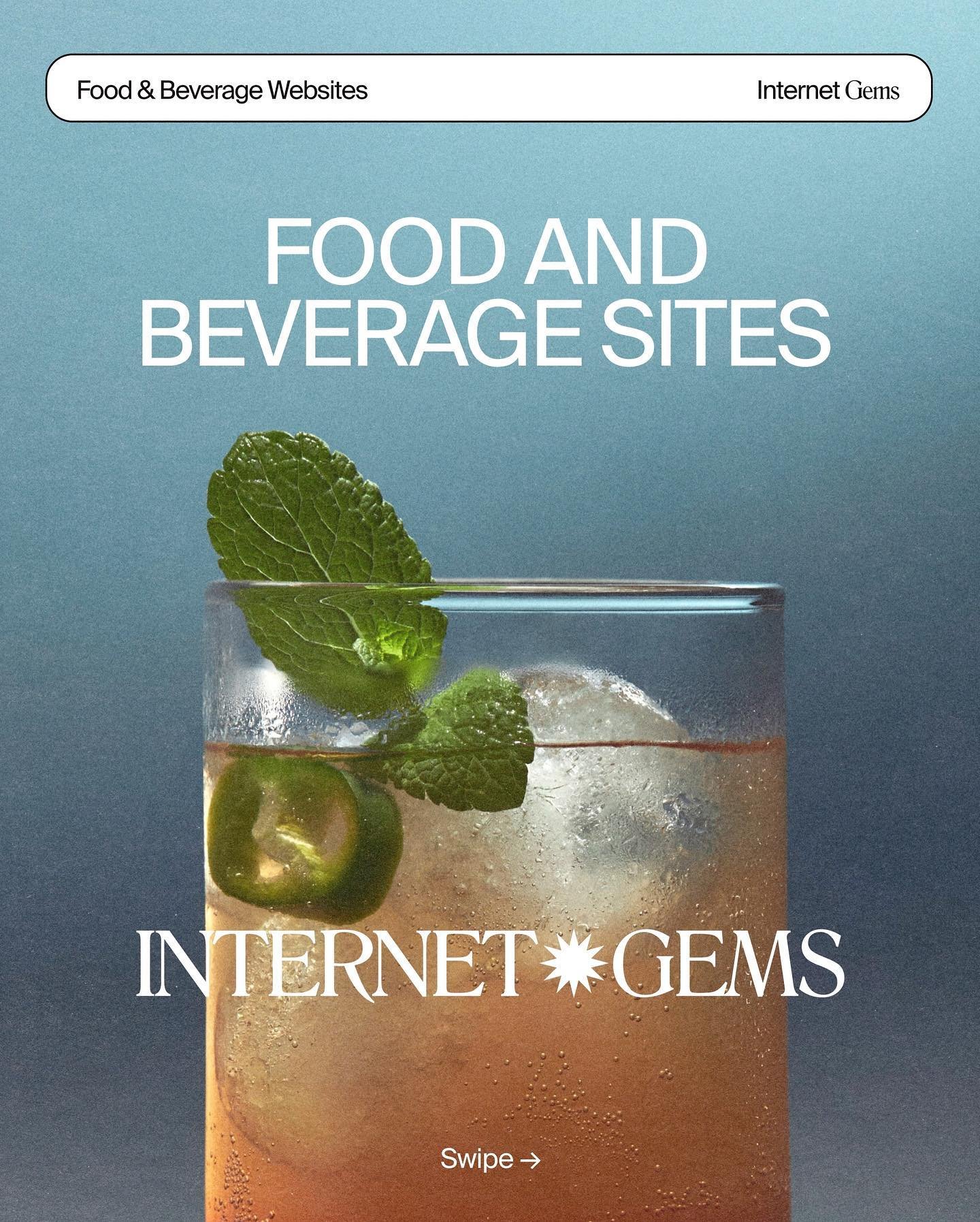 Refreshments, anyone?🍹&nbsp;For this month&rsquo;s Internet Gems 💎, we present you with Food and Beverages sites that have us drooling 🤤

Our April features know exactly how to make the web experience as tasty as the treats they have to offer 😋

