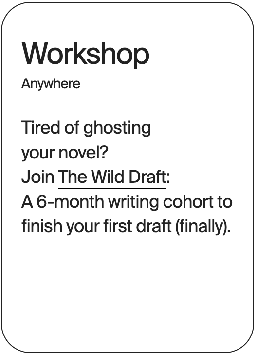 WORKSHOP Anywhere The Wild Draft 30525