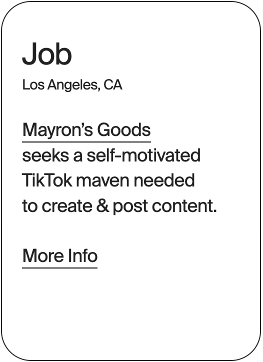 JOB Los Angeles Mayron's Goods TikTok 30656
