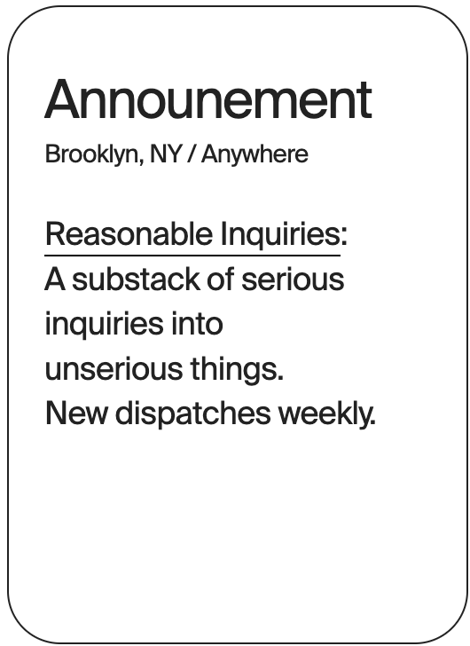 ANNOUNCEMENT Anywhere Reasonable Inquiries 30672