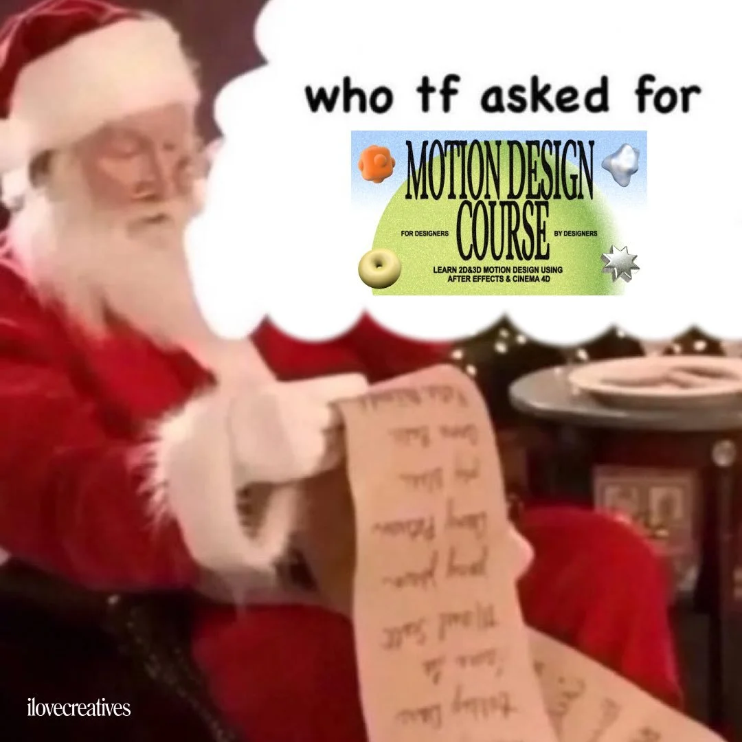 POV: Santa discovers ilovecreatives 🎅

It&rsquo;s the last enrollment of the year&mdash;grab your spot in the course that has been on your wish list.

Comment &ldquo;Santa&rdquo; and we&rsquo;ll DM you the link to our course directory 📜