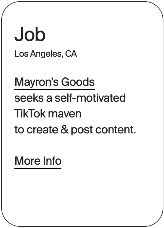 JOB Los Angeles Mayron's Goods TikTok 30656