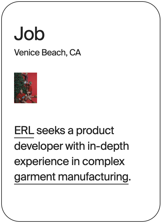 JOB Venice Beach ERL Product Developer 30710