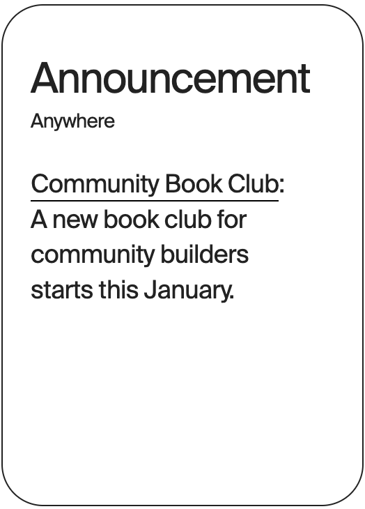 ANNOUNCEMENT Anywhere Community Book Club 30720