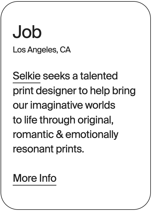 JOB Los Angeles Selkie Print Designer 30745