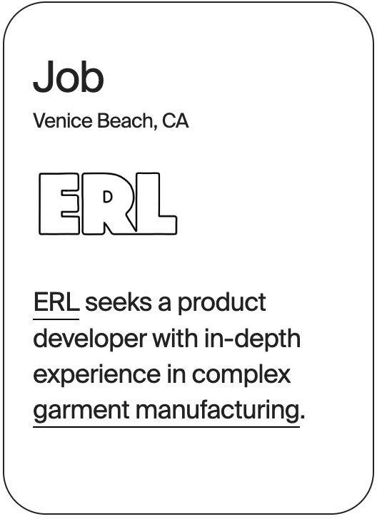 JOB Venice Beach ERL Studio Assitant 30731