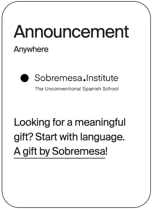ANNOUNCEMENT Anywhere Sobremesa Gifts 30785