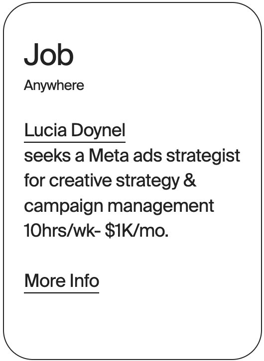 JOB Anywhere Lucia Doynel Meta Ads Strategist 30775