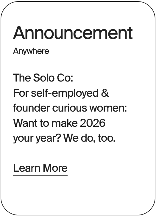 ANNOUNCEMENT Anywhere The Solo Co 30843