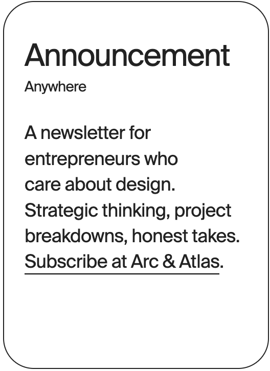 ANNOUNCEMENT Anywhere Arc &amp; Atlas 30851