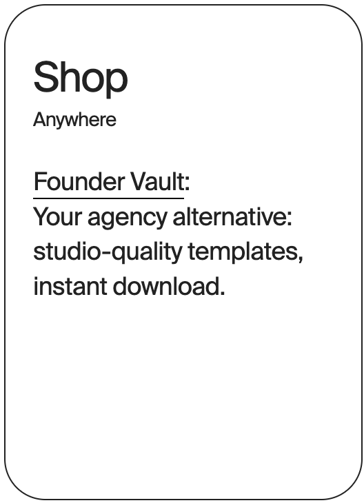 SHOP Anywhere Founders Vault 30864