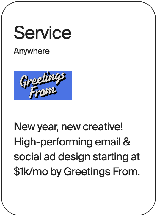 SERVICE Anywhere Greetings From 30882