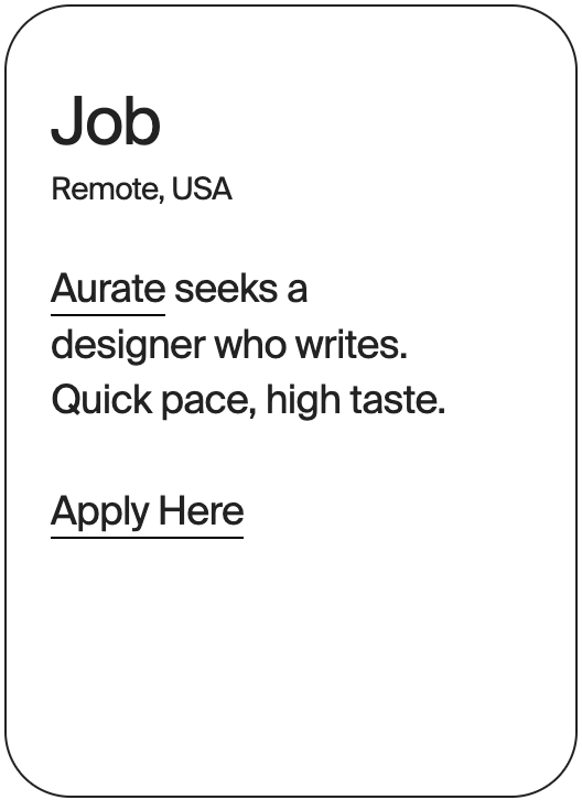 JOB Remote Aurate Designer 30885