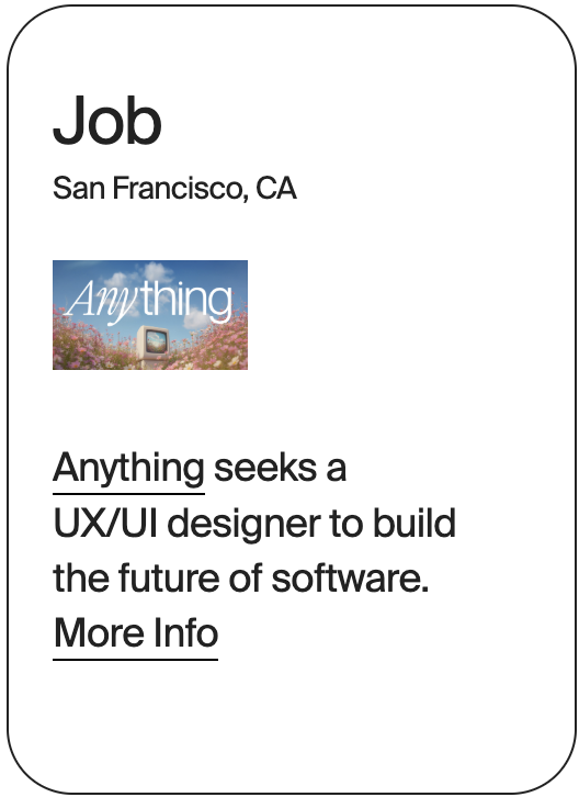 JOB San Francisco Anything UX / UI Designer 30890