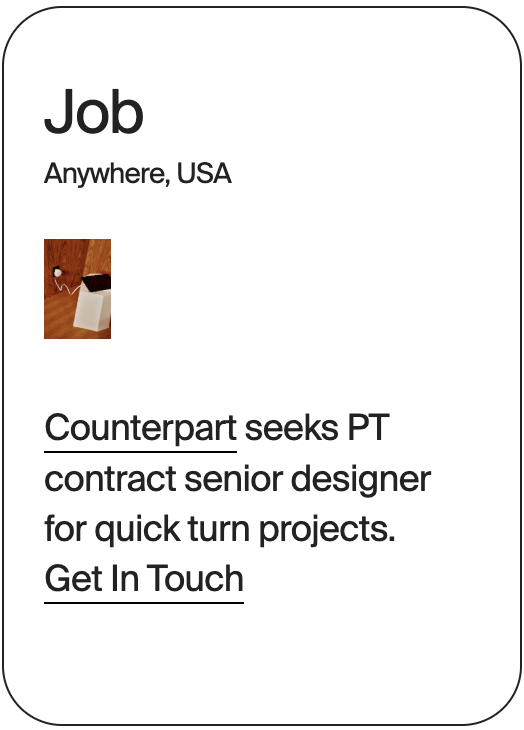 JOB USA Counterpart Designer 30925