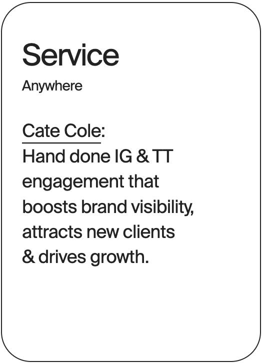 SERVICE Anywhere Cate Cole 30929