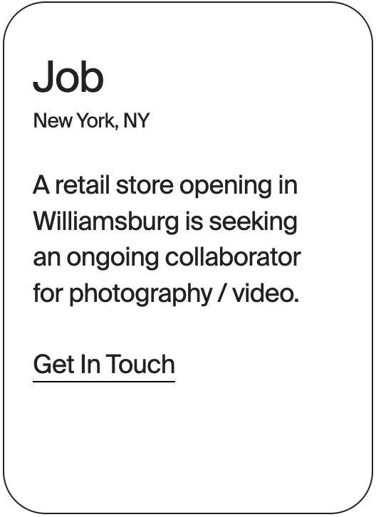 JOB New York Photographer Videographer 31023