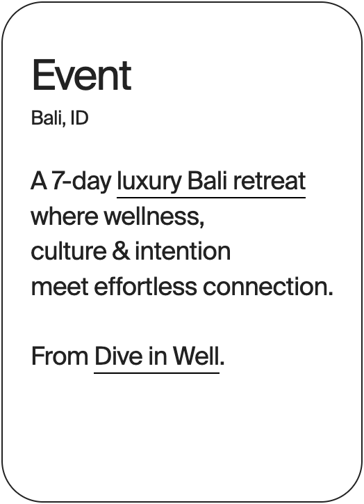 EVENT Bali Hotel Sages Retreat 31093