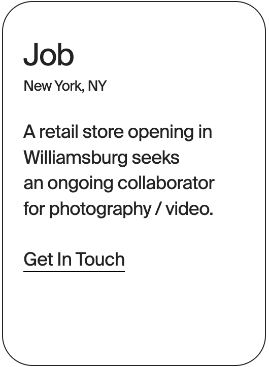 JOB New York Photographer Videographer 31023