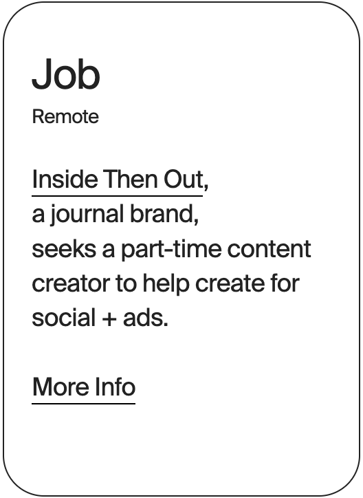 JOB Remote Inside Then Out Content Creator 31127