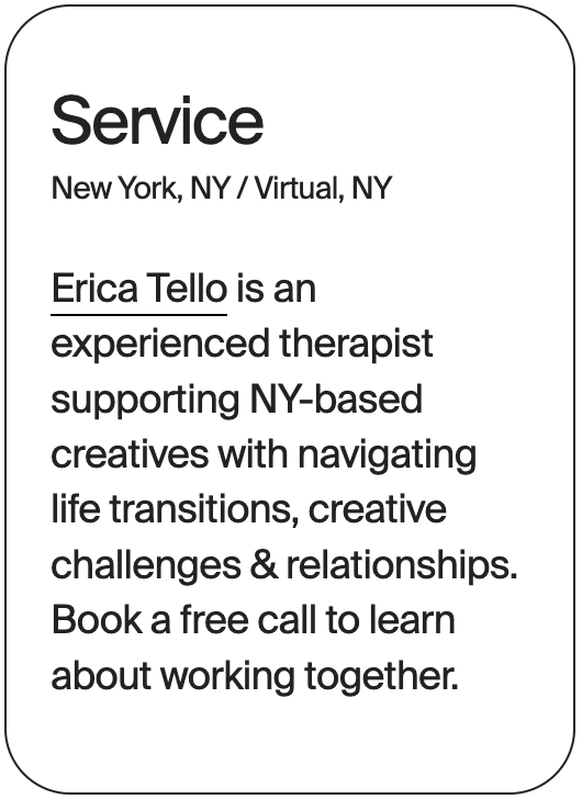 SERVICE New York Erica Tello 31173