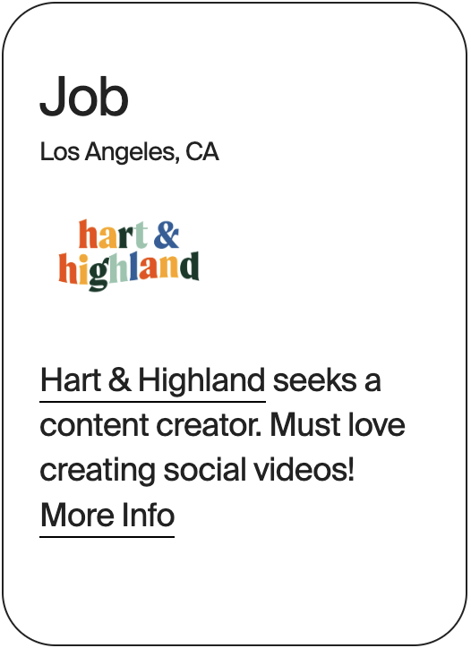 JOB Los Angeles Hart and Highland Content Creator 31189