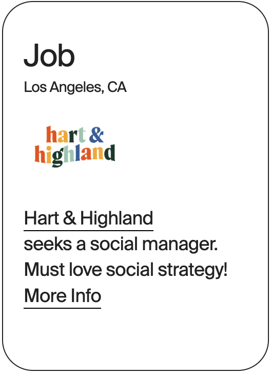 JOB Los Angeles Hart and Highland Social Manager 31190