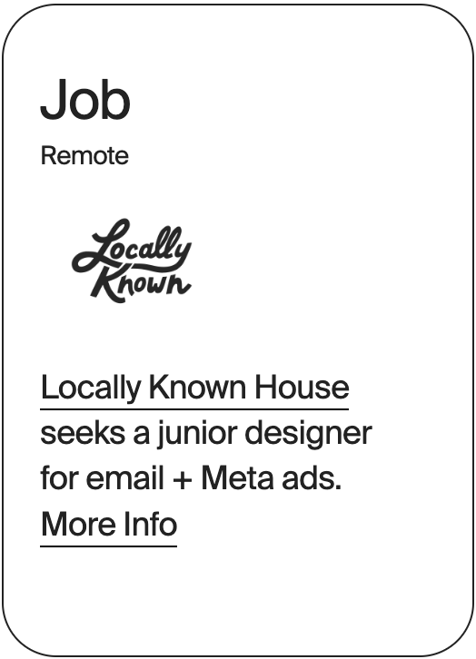 JOB Remote Locally Known House Jr Designer 31204
