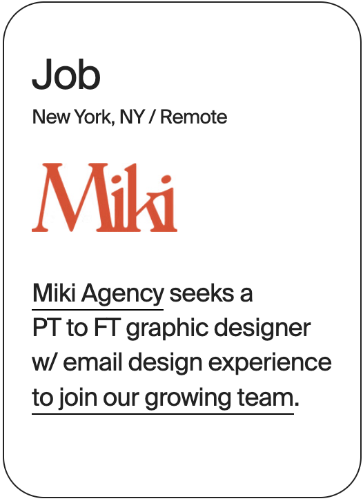 JOB New York Remote Miki Agency Graphic Designer 31218