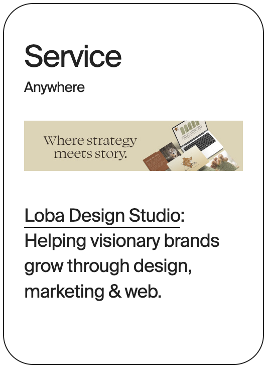 SERVICE Anywhere Loba Design Studio 31221