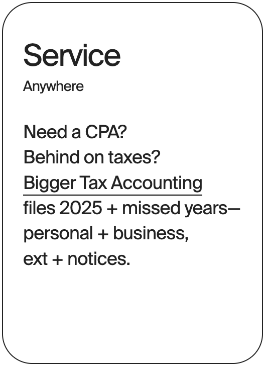 SERVICE Anywhere Bigger Tax Accounting 31226