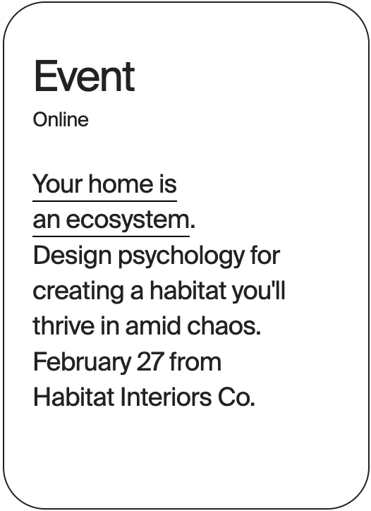 EVENT Online Habitat Interiors Design Psychology 31258
