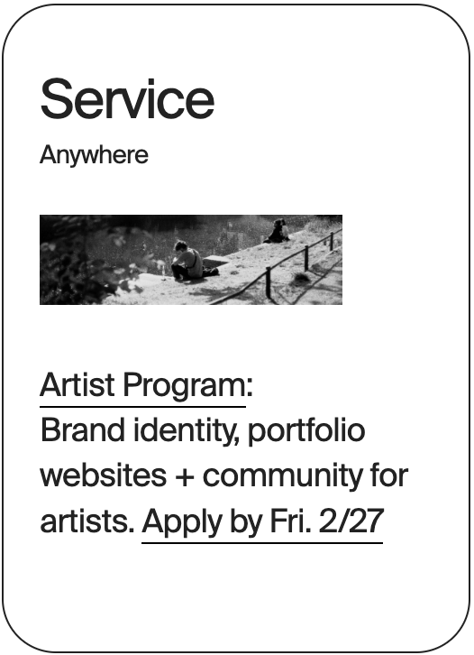 SERVICE Anywhere Artist Program 31264