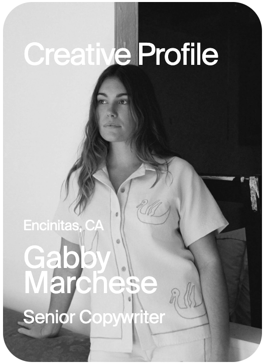 CREATIVE PROFILE Encinitas Gabby Marchese 