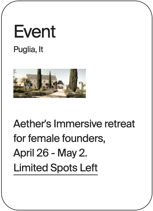 EVENT Puglia Aether Retreat 31314