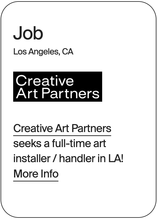 JOB Los Angeles Creative Art Partners Art Installer 31349